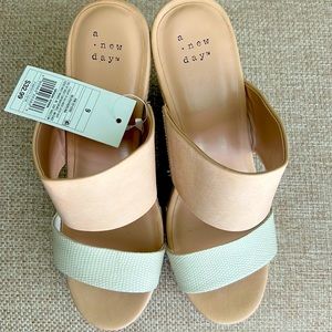 NWT, A New Day wedge heels, 4” heel, size 9